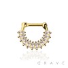 MULTI GEM CZ ARCH SEPTUM HINGED CLICKER